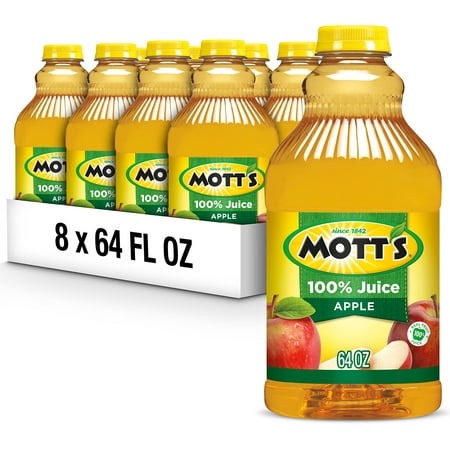 Mott S 100 Percent Original Apple Juice  64 Fl Oz Bottles (Pack of 8)