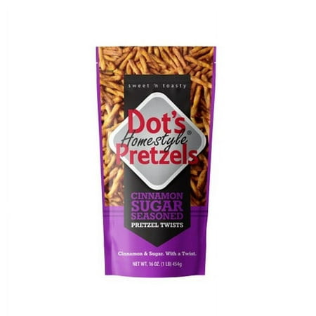 Dot S Pretzels Cinnamon Sugar Case  16 Ounce  16 per Case