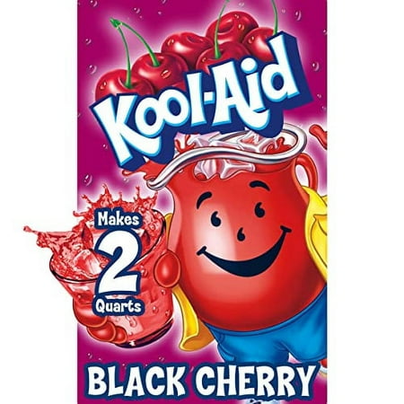 Kool-Aid Unsweetened Black Cherry Powdered Drink Mix  0.13 Ounce (Pack of 1) - Packaging May Vary