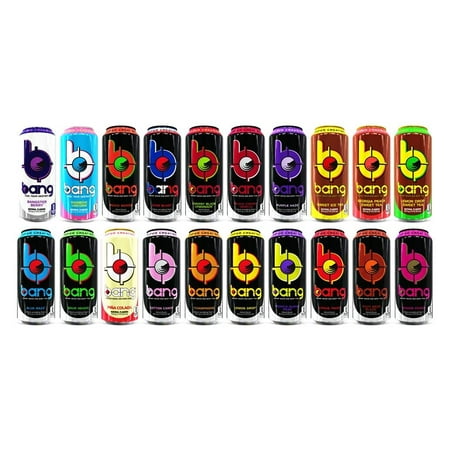 BANG  - Potent Mental & Body Fuel - Sustained Energy  Focus  Performance  Ready to Drink - Surprise Variety Pack  16oz Cans (Pack of 12)
