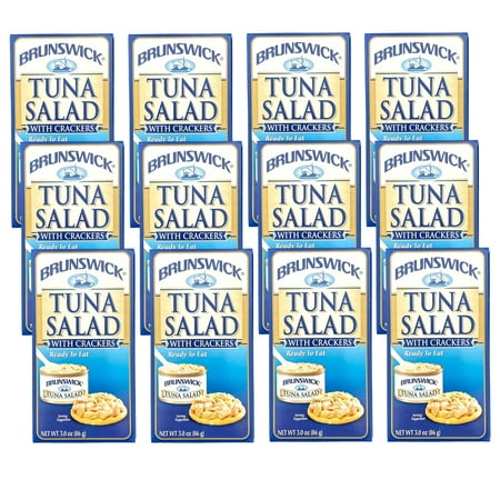 Tuna Salad with Crackers 3.0 Oz Plastic Spreader Spoon Included Ready to Eat on the Go Preservatives Convenient Healthy Canned Food Snacks Kit for Fam