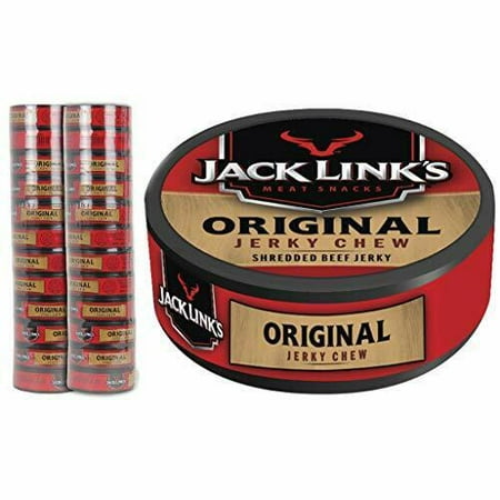 Jack Link S Jerky Chew Original 0.32 Oz. Shredded Beef Jerky 100% Beef 12-Cans
