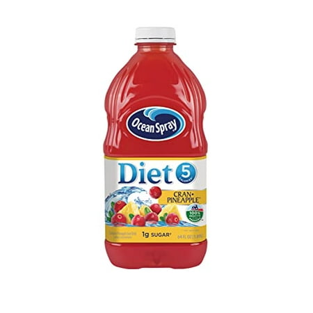 Ocean Spray Diet Cranberry Pineapple Juice Drink  64 FL Oz Bottle (Pack of 8)