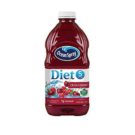 Ocean Spray Diet Cranberry Cherry Juice Drink  64 FL Oz Bottle (Pack of 8)