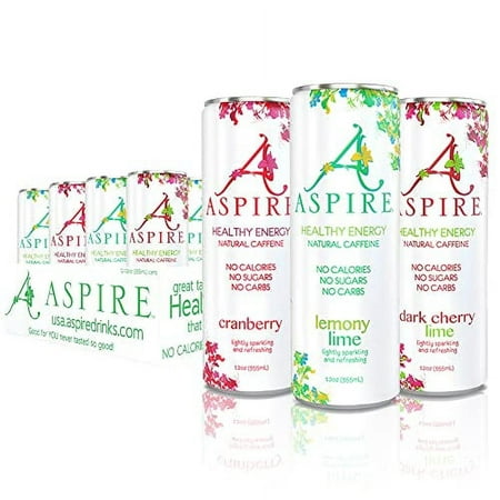 Aspire Healthy Energy Drink with Natural Caffeine - No Calories  Sugar and Carbs | Vitamins B  C  & Biotin | No Preservatives  Gluten Free | Suitable 