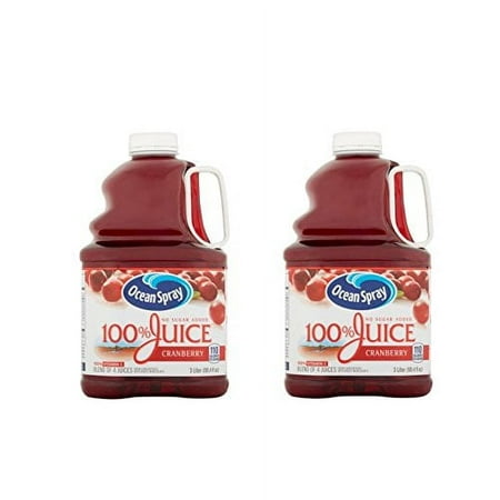 Ocean Spray 100% Juice No Sugar Added   101.4 FL OZ per Bottle (2 Bottle) (Cranberry)