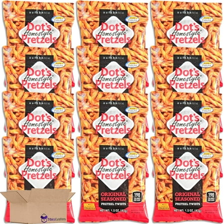 Dot S Pretzels Original Seasoned Pretzel Twists Value Pack | Bundled by Tribeca Curations | 1.5 Ounce | Pack of 20
