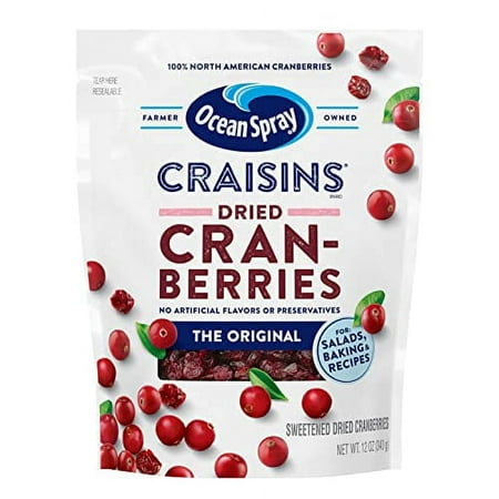 Ocean Spray Craisins  Dried Cranberries  Original  12 Ounce ResealablePouch