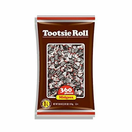 Tootsie Roll Midgees - 360 Piececount  38.8 Oz Bag  Chocolate