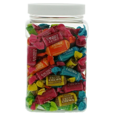 Tootsie Roll Midgies Assorted (Medium) Size 1.5LB - Original Individually Wrapped Assorted Flavor Tootsie Rolls in 48 FL OZ Gift Ready Reusable Square