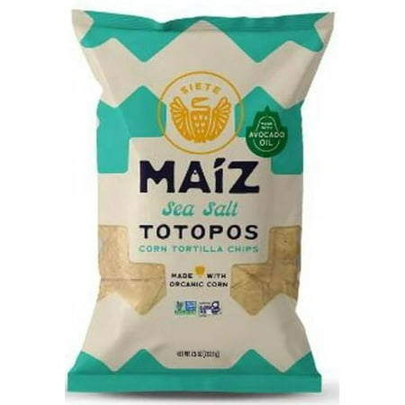 Siete Sea Salt Grain Free Totopos Corn Tortillas Chips 7.5oz