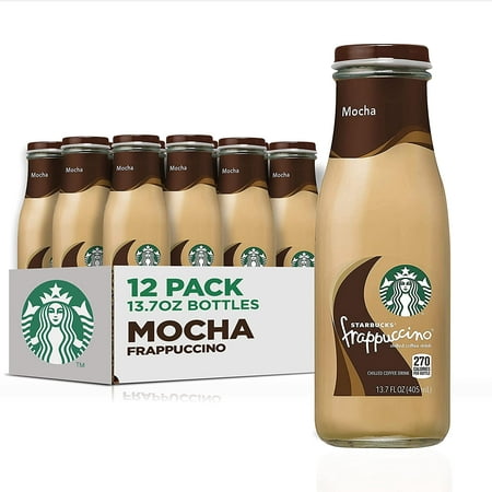 Starbucks Frappuccino Coffee Drink  Mocha  13.7 Fl Oz Bottles (12 Pack)