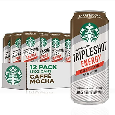 Starbucks Tripleshot Energy Extra Strength Espresso Coffee Beverage  Cafe Mocha  15 Fl Oz. Cans (12 Pack)