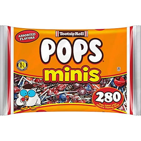 Tootsie Pops Roll Mini with Chocolatey Center  280 Count  50.37 Ounce Bag  5 Flavors  Multi