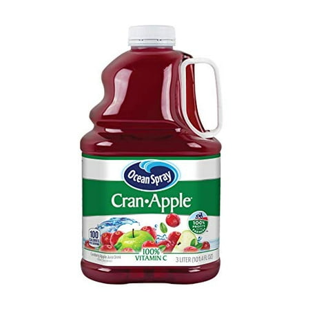 Ocean Spray Cranberry Apple Juice Drink  101.4 Fl Oz  3 Liter Bottle (Pack of 6)