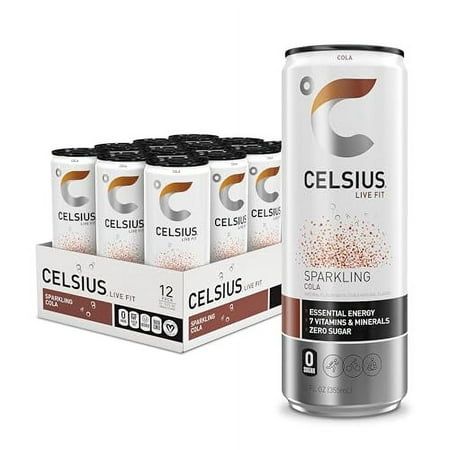 CELSIUS Sparkling Cola  Functional Essential Energy Drink 12 Fl Oz (Pack of 12)