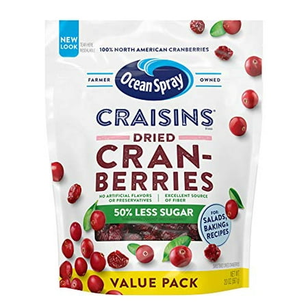 Ocean Spray Craisins Dried Cranberries  Reduced Sugar  20 Ounce