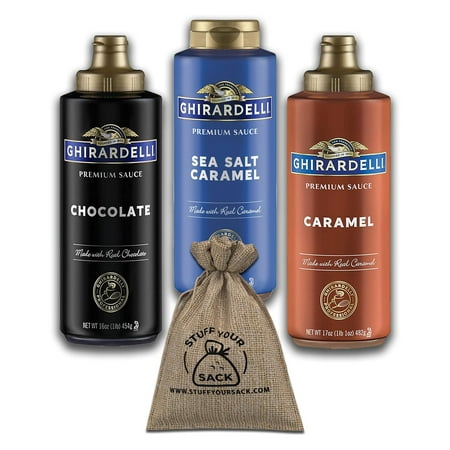 Ghirardelli Sauce Variety Pack | 3 Flavors - 16 OZ Black Label Chocolate  Caramel & Sea Salt Caramel by Stuff Your Sack…
