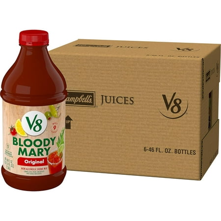 Bloody Mary Mix  Vegetable Juice for Bloody Mary Cocktails  46 FL OZ Bottle (Pack of 6)