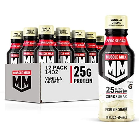 Muscle Milk Genuine Liquid Protein Shake  Vanilla CrÃ¨me  25g Protein  14 Fl Oz Bottle  12 Pack
