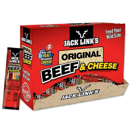 Jack Link’s Original Beef & Cheese Combo Pack  1.2 Oz.  Pack of 48 – Original 100% Beef Stick and Cheese Stick Made with Real Wisconsin Cheese - 7