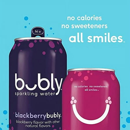 Bubly Sparkling Water  Carbonated Water 6 Flavor Variety Pack - Zero Calories & Zero Sugar  12 Fl Oz Cans (18 Pack)