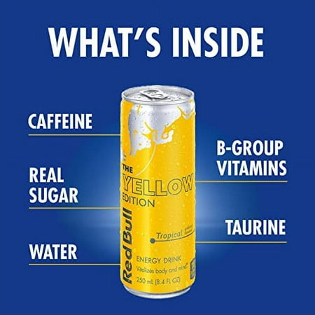 Red Bull Energy Drink Variety Pack  Red Bull Red  Yellow  and Amber Edition and Energy Drinks  8.4 Fl Oz  24 Pack Cans