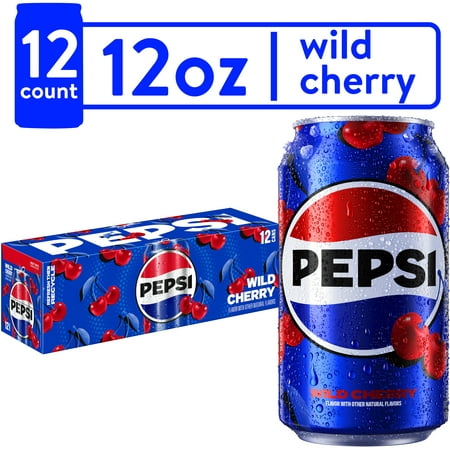 Pepsi Wild Cherry Soda Pop  12 Fl Oz  12 Pack Cans