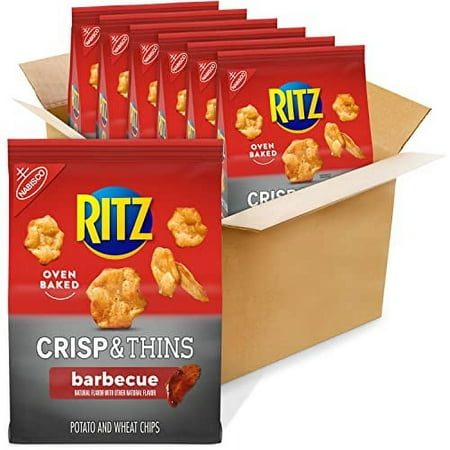 RITZ Crisp and Thins Barbecue Chips  6 - 7.1 Oz Bags