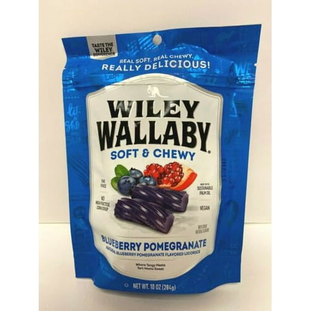 Wiley Wallaby Blueberry Pomegranate - Soft & Chewy Vegan Fat Free - 4 - 10oz Bag