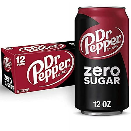 DR Zero Sugar Soda  12 Fl Oz Cans  24 Pack