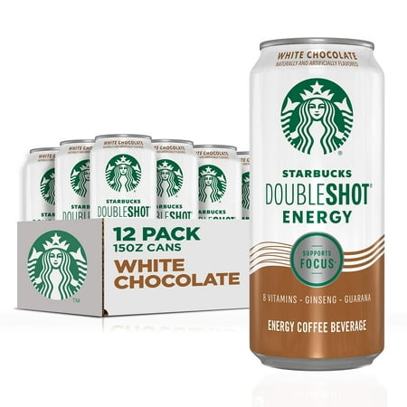 Starbucks  Doubleshot Energy Drink  White Chocolate  15 Fl Oz (Pack of 12)