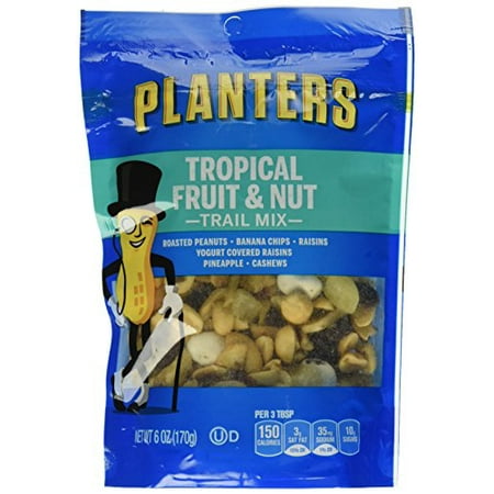 Planters Tropical Fruit & Nuts Trail Mix (6oz Bags  Pack of 6)
