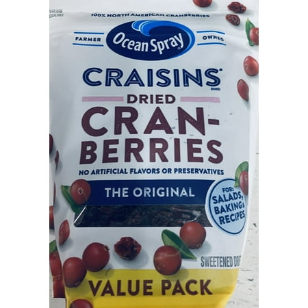 Ocean Spray the ORIGINAL Craisins Dried Cranberries 20 Oz VALUE PACK