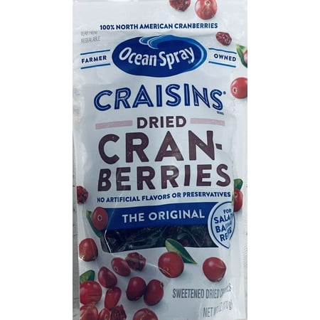 Ocean Spray the ORIGINAL Craisins Dried Cranberries 6 Oz Bag