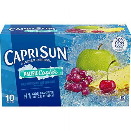 Capri Sun Pacific Cooler Mixed Fruit Flavored Juice Drink Blend  6 Fl Oz (Pack of 10)