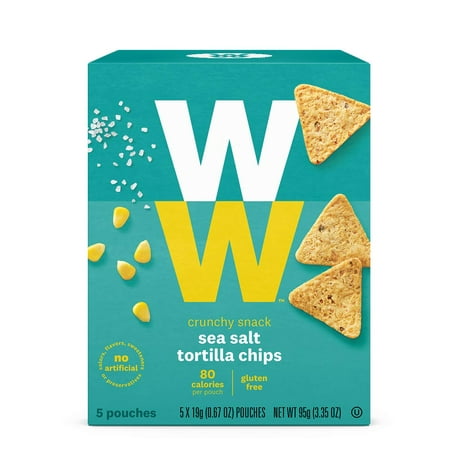 Sea Salt Tortilla Chips- Gluten Free- 2 Smartpoints- 1 Box (5 Count) Weight Watchers