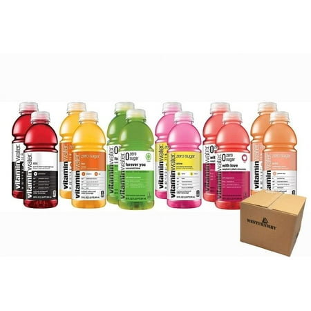 Vitamin Water ZERO Sugar | All Flavor Variety Pack  XXX  Rise  Gutsy  Shine  with Love  Forever You  20 Fl Oz  12 Bottles