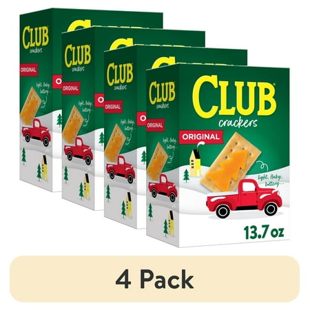 (4 Pack) Club Original Crackers  Lunch Snacks  13.7 Oz