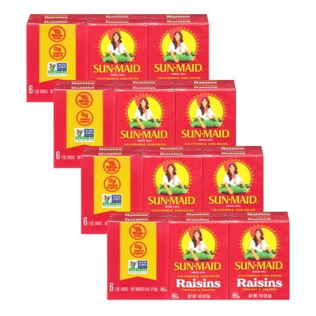 Sun Maid California Raisins (24 Boxes 6 X 4 Packs)