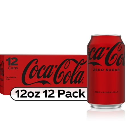 Coca-Cola Zero Sugar Soda Pop  12 Fl Oz  12 Pack Cans