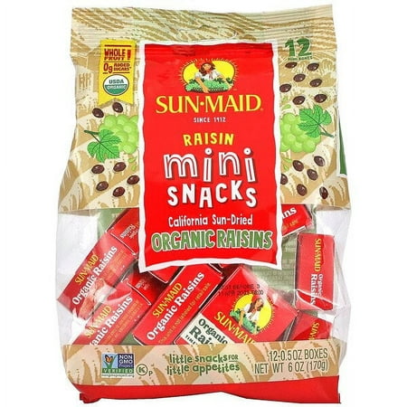 Sun-Maid  Raisin Mini-Snacks  12 Boxes  0.5 Oz Pack of 2