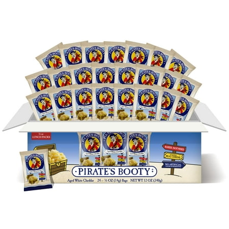 Pirate S Booty Aged White Cheddar Cheese Puffs  24ct  0.5oz Snack Size Bags  Gluten Free  Easter Snacks  Healthy Kids Snacks
