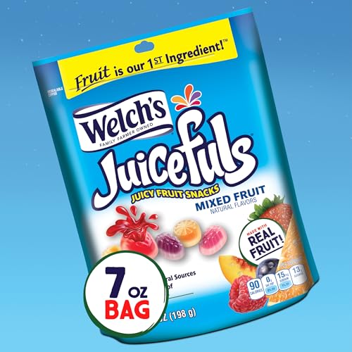 Welch S Juicefuls Juicy Fruit Snacks  Mixed Fruit  Fruit Gushers  Gluten Free  Sharing Size Bags  7 Oz (Pack of 1) thumbnail