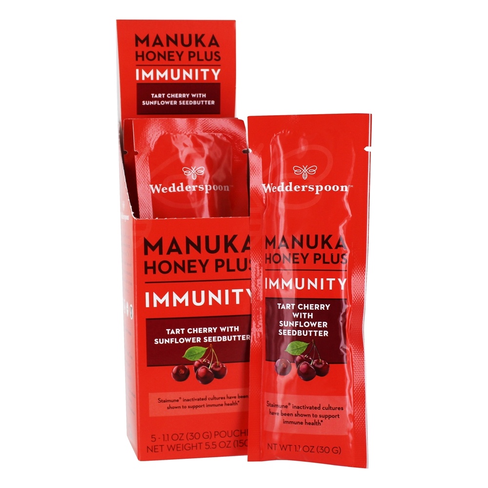 TART CHERRY WITH SUNFLOWER SEEDBUTTER MANUKA HONEY PLUS IMMUNITY, TART CHERRY WITH SUNFLOWER SEEDBUTTER