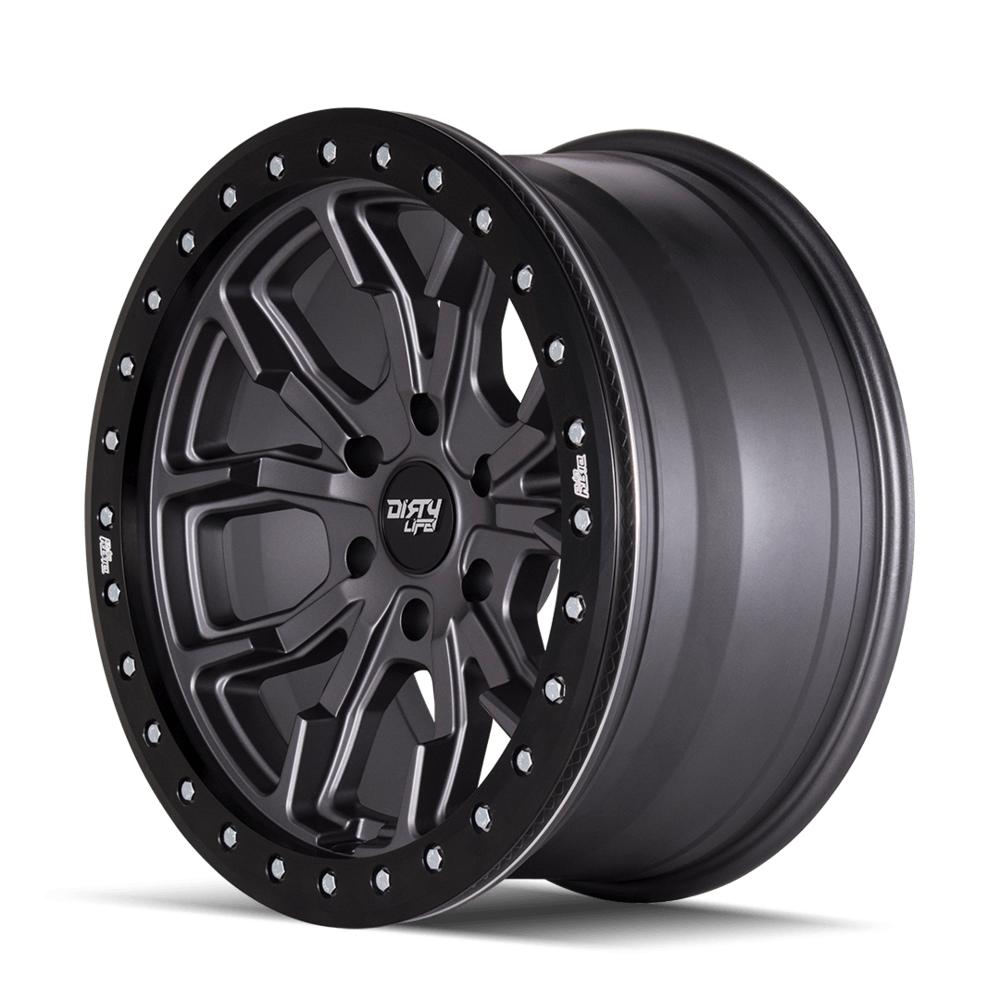 Dirty Life Dt-1-9303 17X9 5X127 -12Et 78.1Cb Matte Gunmetal W/Simulated Ring