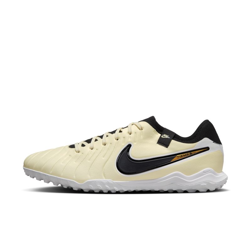 Nike Tiempo Legend 10 Pro TF Turf Soccer Cleat Lemonade/Black/Metallic Gold Coin-12.5