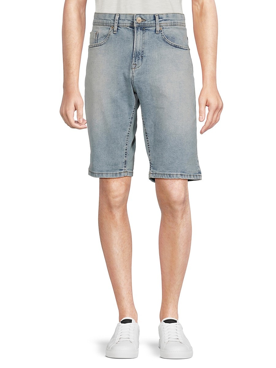 BUFFALO David Bitton Men's Evan-X Denim Shorts - Bleached Blue - Size 33