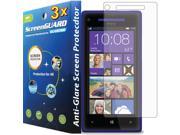 3x Anti-glare Anti-Fingerprint LCD Screen Protector HTC Windows Phone 8X 6990