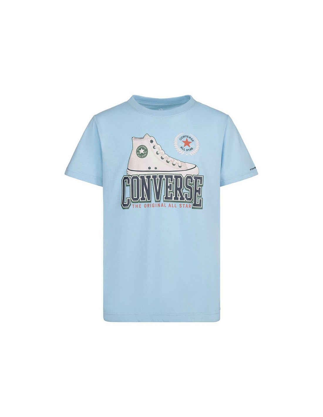 Converse Big Boys Crew Neck Short Sleeve Graphic T-Shirt, X-large (18-20), Blue
